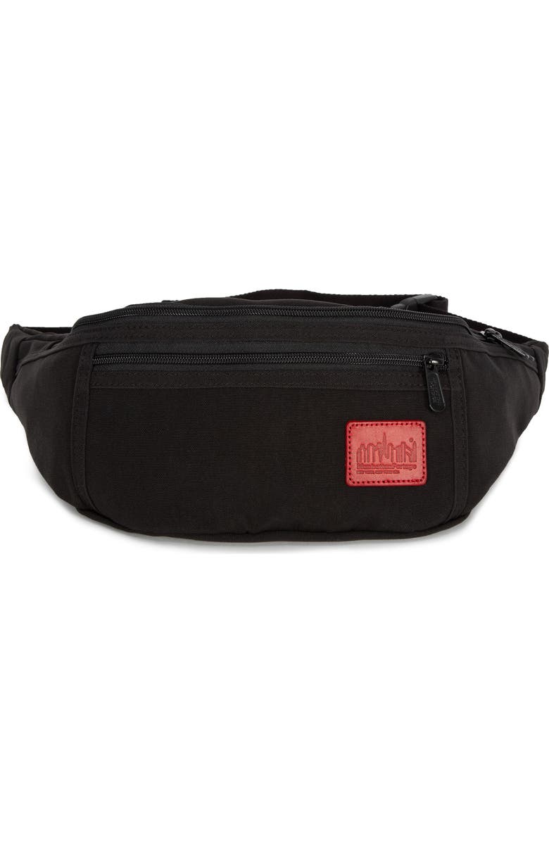 Manhattan Portage Waxed Nylon Alleycat Belt Bag, Main, color, Black