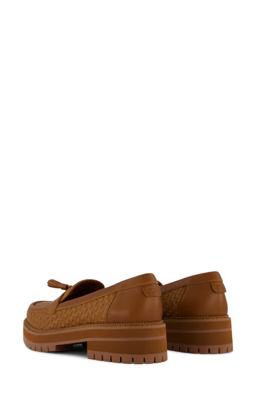 Toms Cara Platform Tassel Loafer In Brown