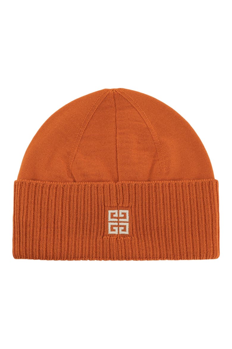 Logo Wool Beanie, Alternate, color, IVORY ORANGE