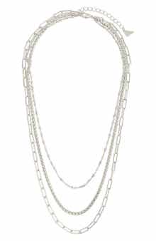 Sterling Forever Parisa Layered Chain Necklace