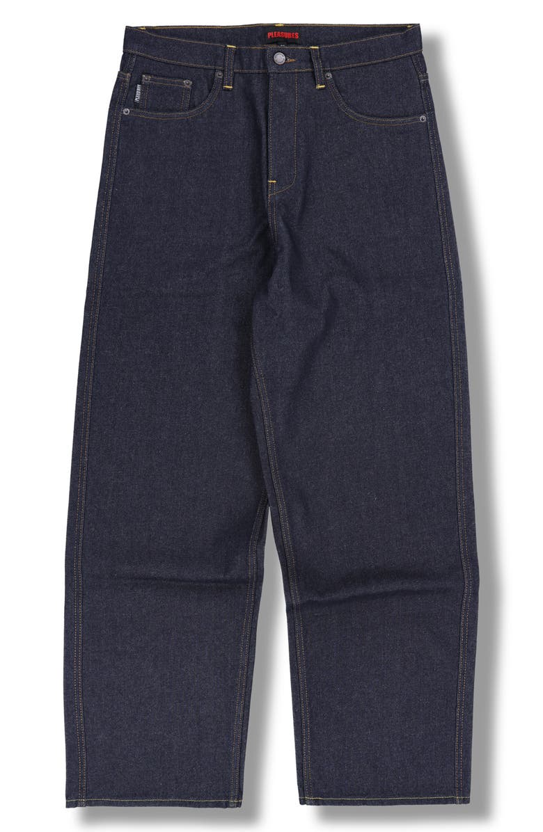 PLEASURES Formula Baggy Fit Wide Leg Jeans, Alternate, color, 