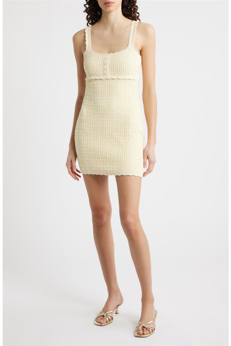 Etna Knit Body-Con Knit Minidress, Main, color, DAYLILY YELLOW