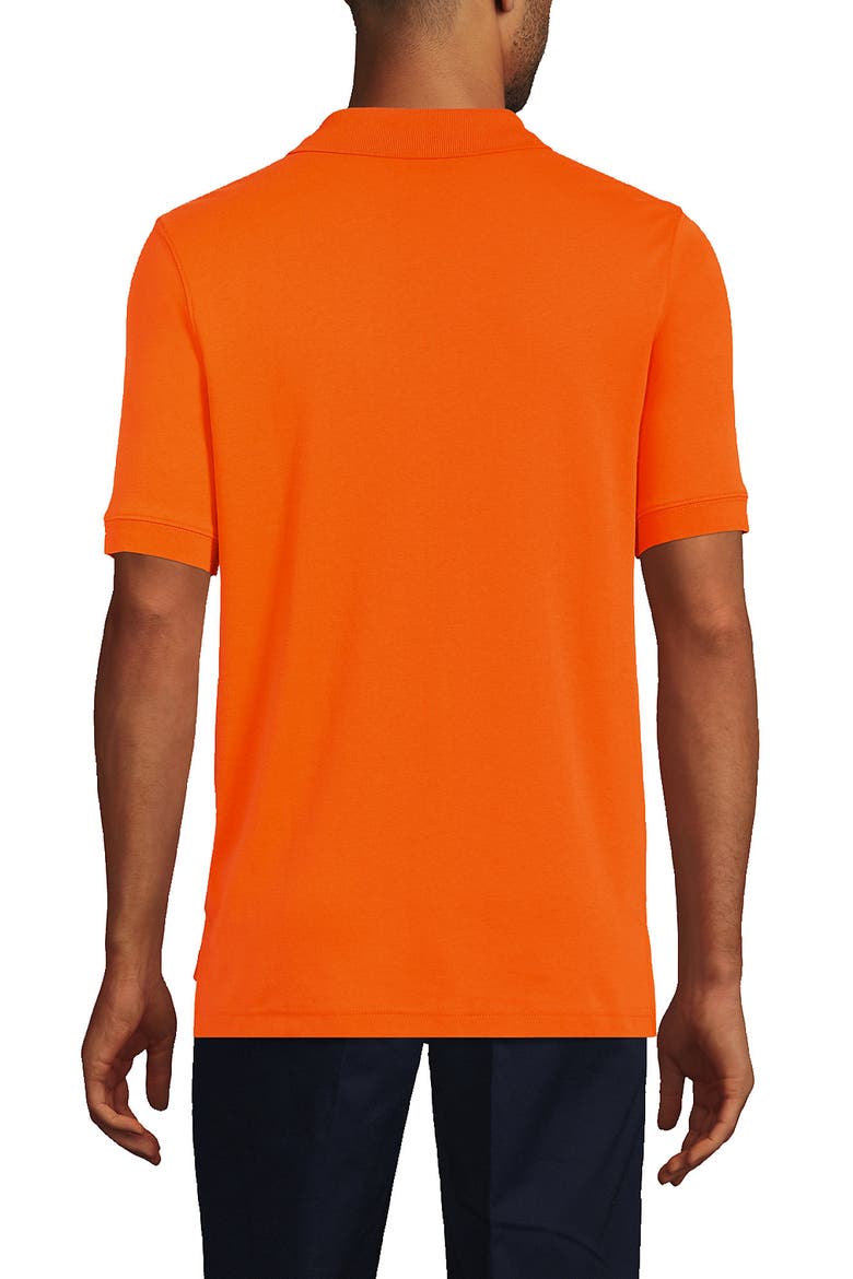 School Uniform  Long Sleeve Interlock Polo Shirt, Alternate, color, Orange Spice