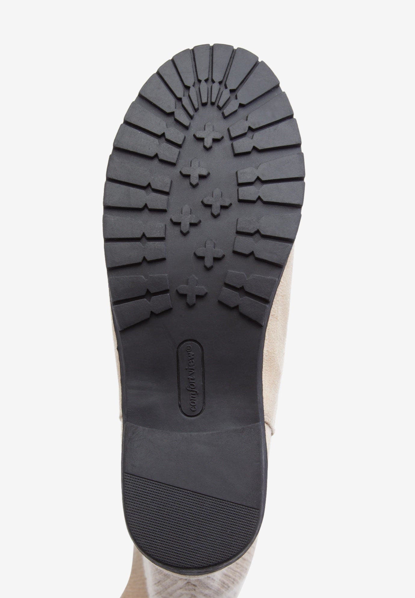 Comfortview The Antonella Tall Calf Boot, Alternate, color, Oatmeal