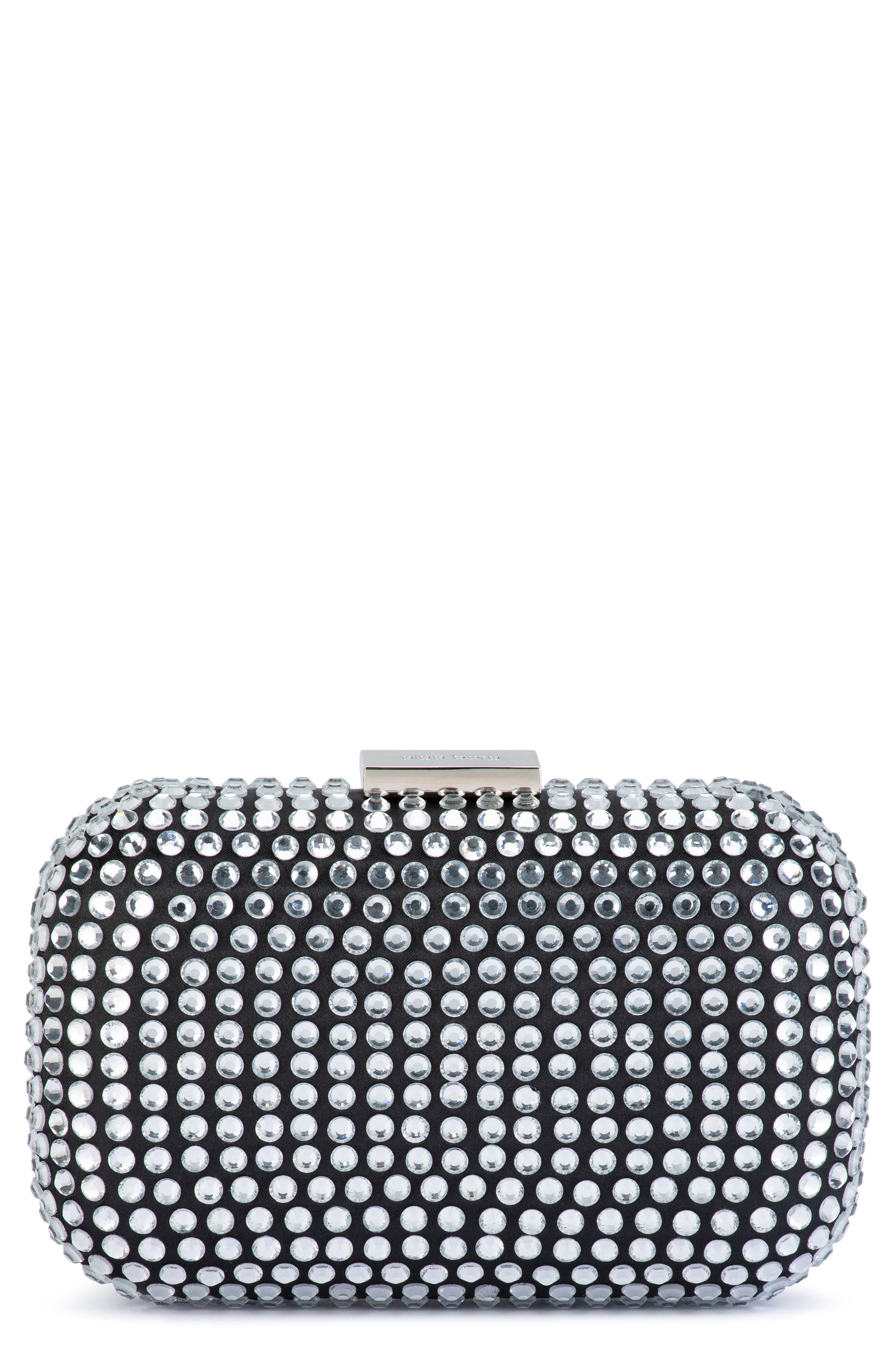 Olga Berg Caydence Hot Fix Crystal Clutch