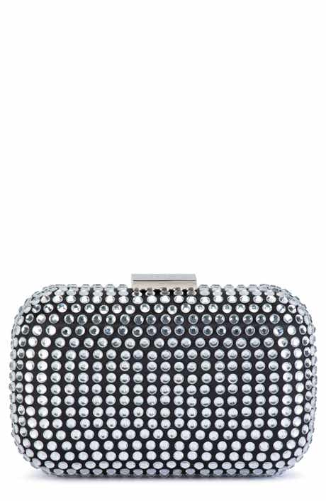 Olga Berg Caydence Hot Fix Crystal Clutch