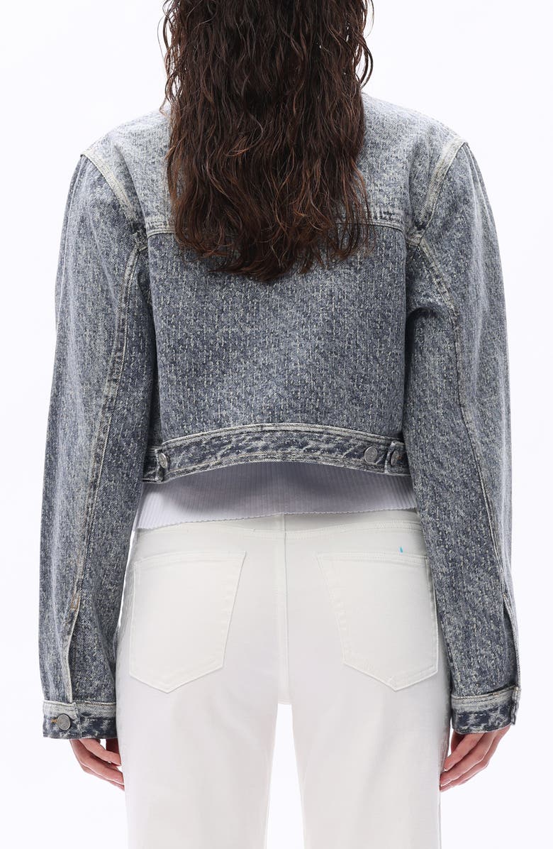 Bayeas Print Denim Jacket, Alternate, color, Medium Blue