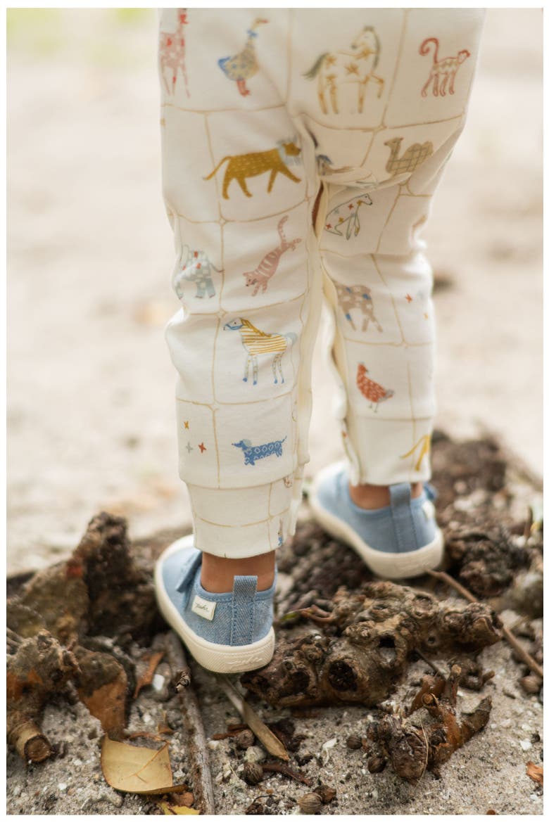 Long Sleeve Organic Cotton Henley Romper, Alternate, color, ANIMAL SHUFFLE