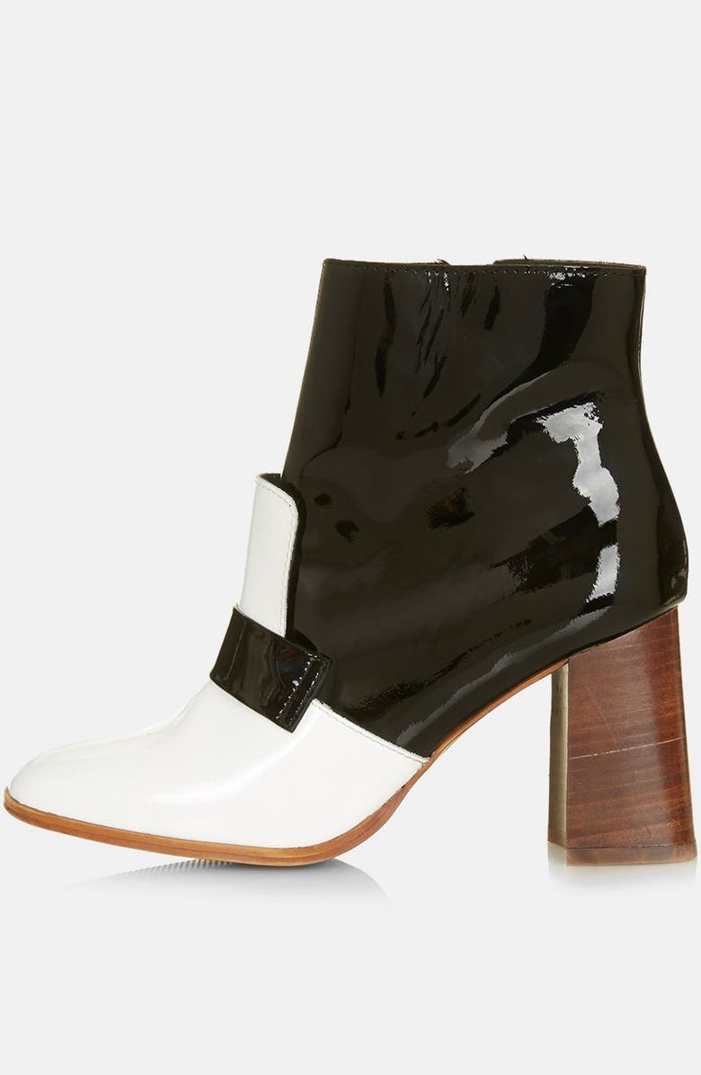 Topshop 'Pop Message' Leather Ankle Boots, Main, color,