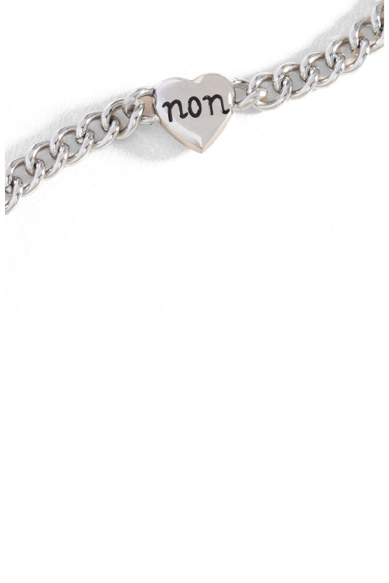 Oui Non Heart Inline Bracelet, Alternate, color, Silver