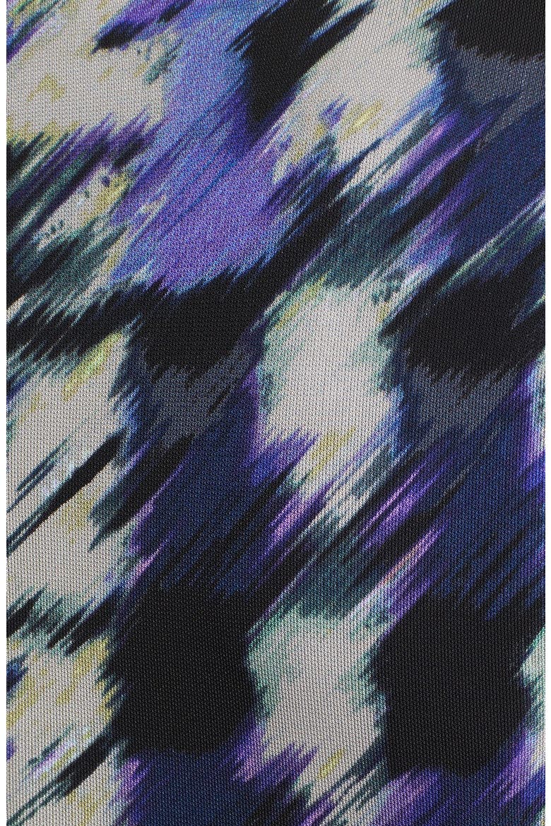 Side Pleat Print Jersey Dress, Alternate, color, PLUM FANTASY