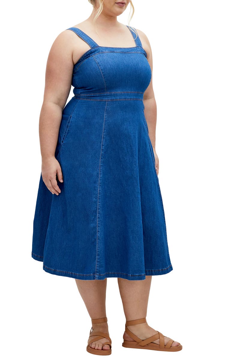 City Chic Averie Fit & Flare Midi Dress, Alternate, color, 