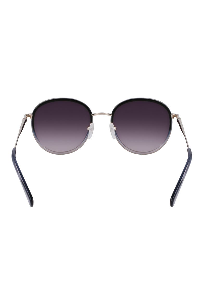 Roseau 52mm Gradient Round Sunglasses, Alternate, color, SILVER/GRADIENT BLUE