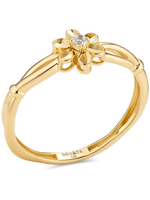 Devata Daisy Flower Ring In Gold
