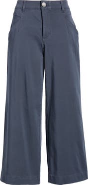 Wit & Wisdom Wyatt Skyrise Crop Wide Leg Twill Pants