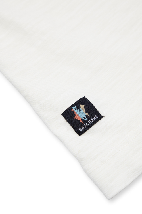 Baja Llama Slub Pima Tee In White
