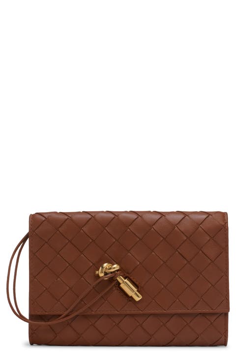 Andiamo Intrecciato Leather Slim Shoulder Bag