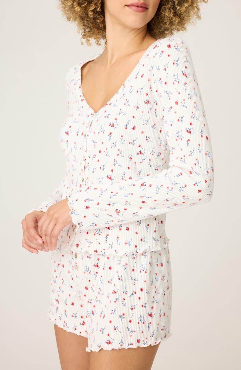 PJ Salvage La Rose Pajama Cardigan, Alternate, color,