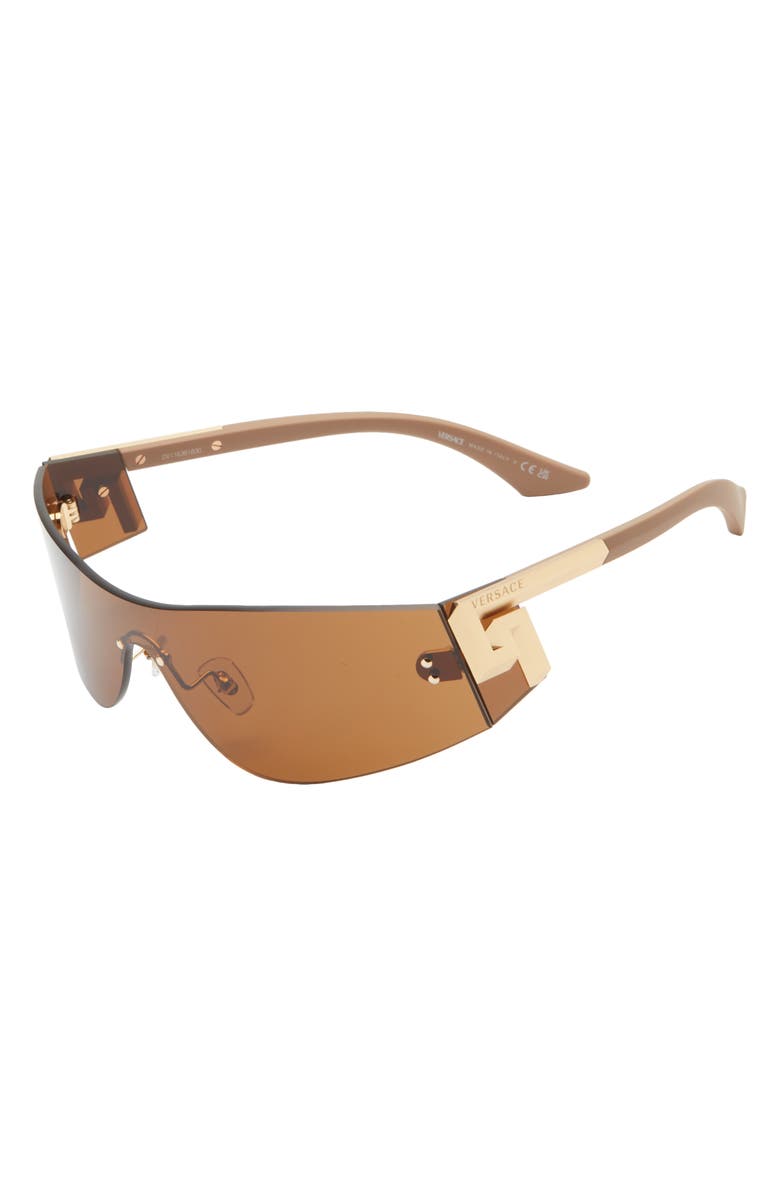 Versace 43mm Irregular Sunglasses, Alternate, color, Pale Gold