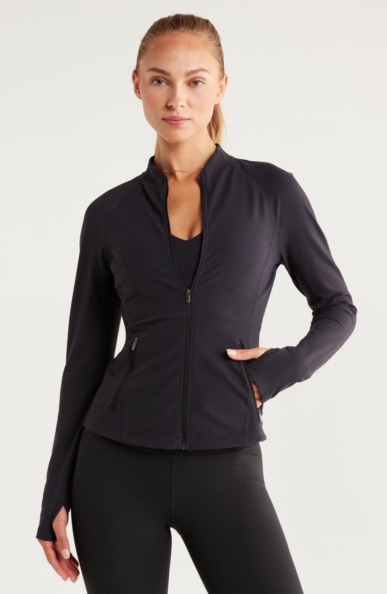 Zella Studio Luxe Active Jacket, Main, color, Black
