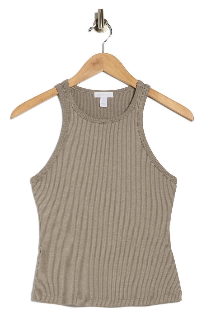 Beyond Yoga Formation Rib Tank, Main, color, Stone Gray