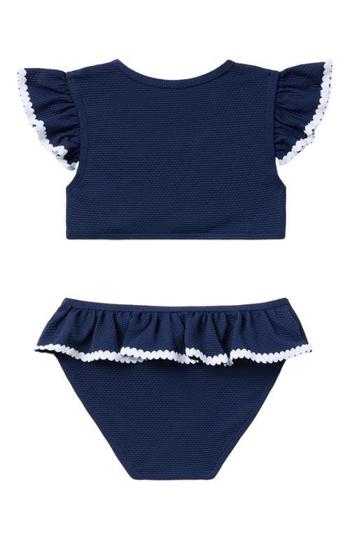 Janie And Jack Girls Ric Rac Two Piece Swim In Pink