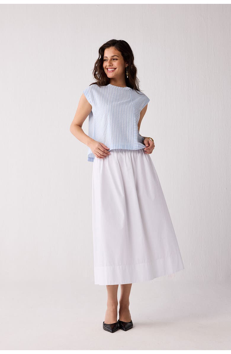 Reistor Button-Back Crew Neck Top, Alternate, color, 