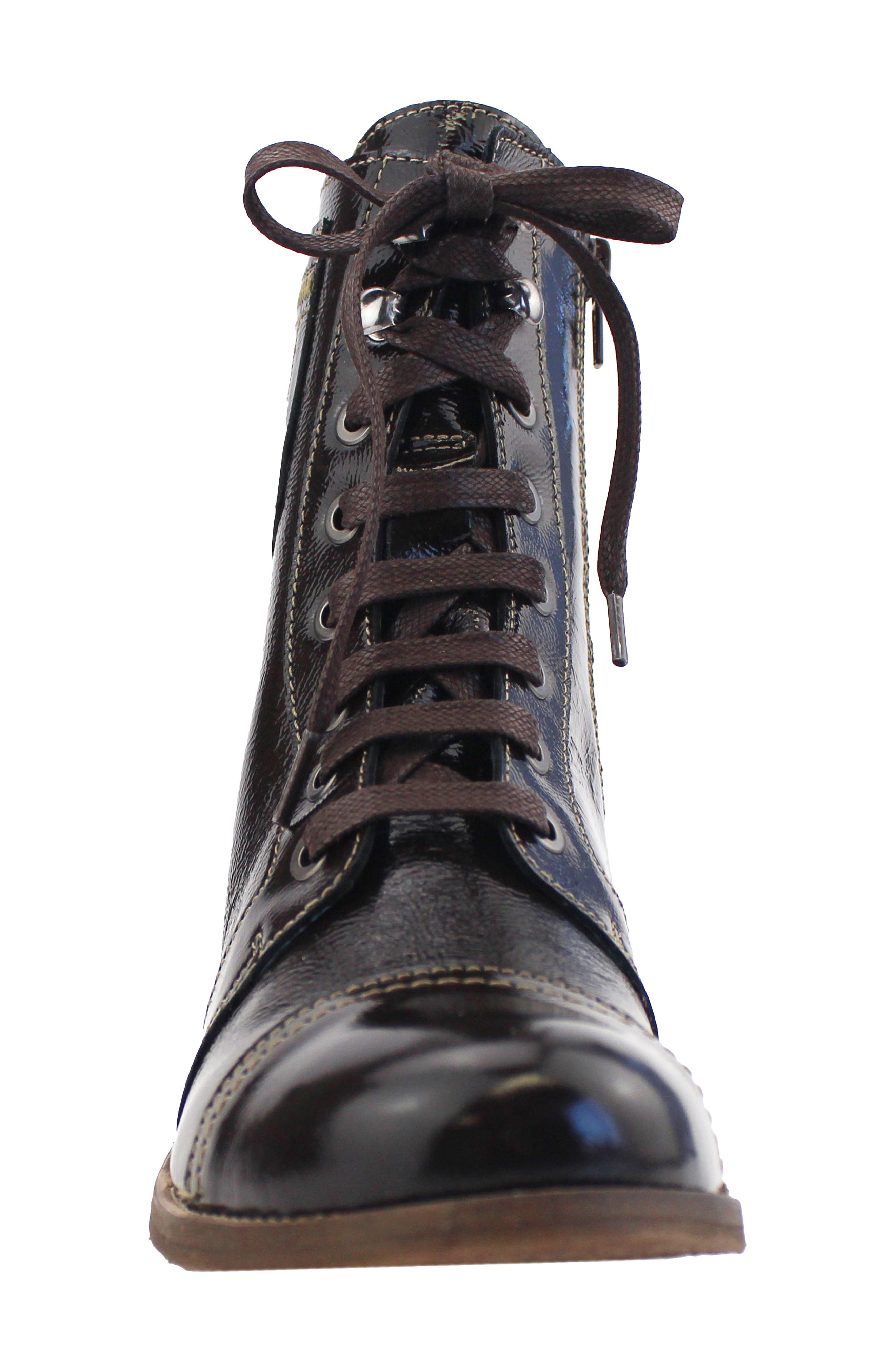 Unity in Diversity Patriot Bootie, Alternate, color, Brown Patent