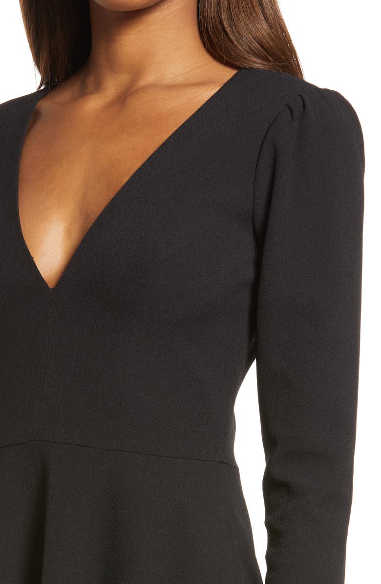 Dress the Population Catrine Fit & Flare Stretch Crepe Midi Dress, Alternate, color,