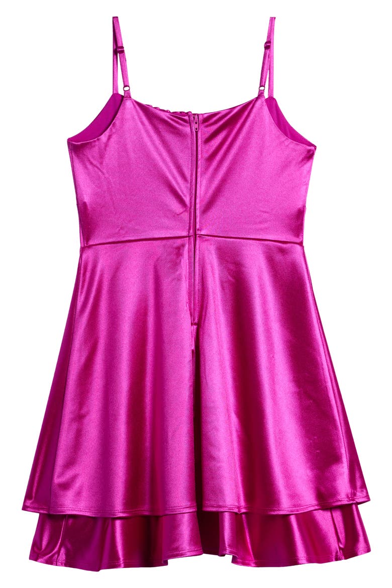 Kids' Emma Satin Dress, Alternate, color, JAM