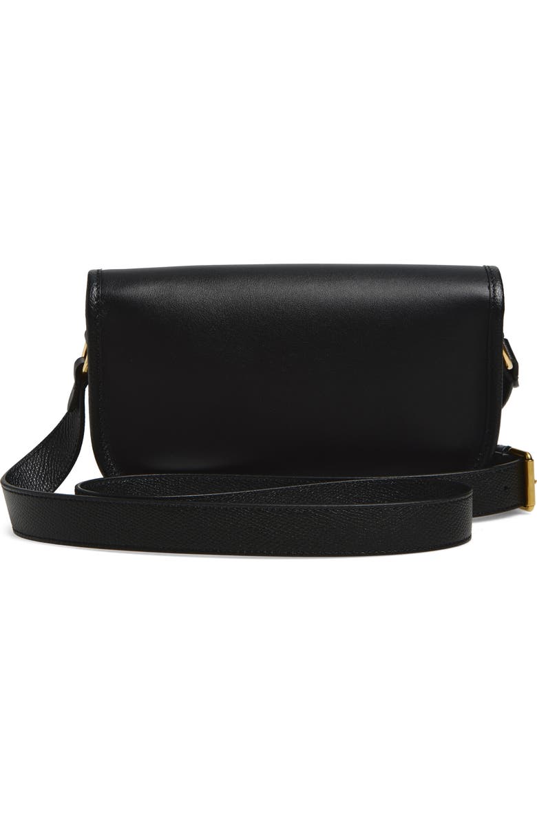 Valentino Small Antibes Leather Crossbody Bag, Alternate, color, Black