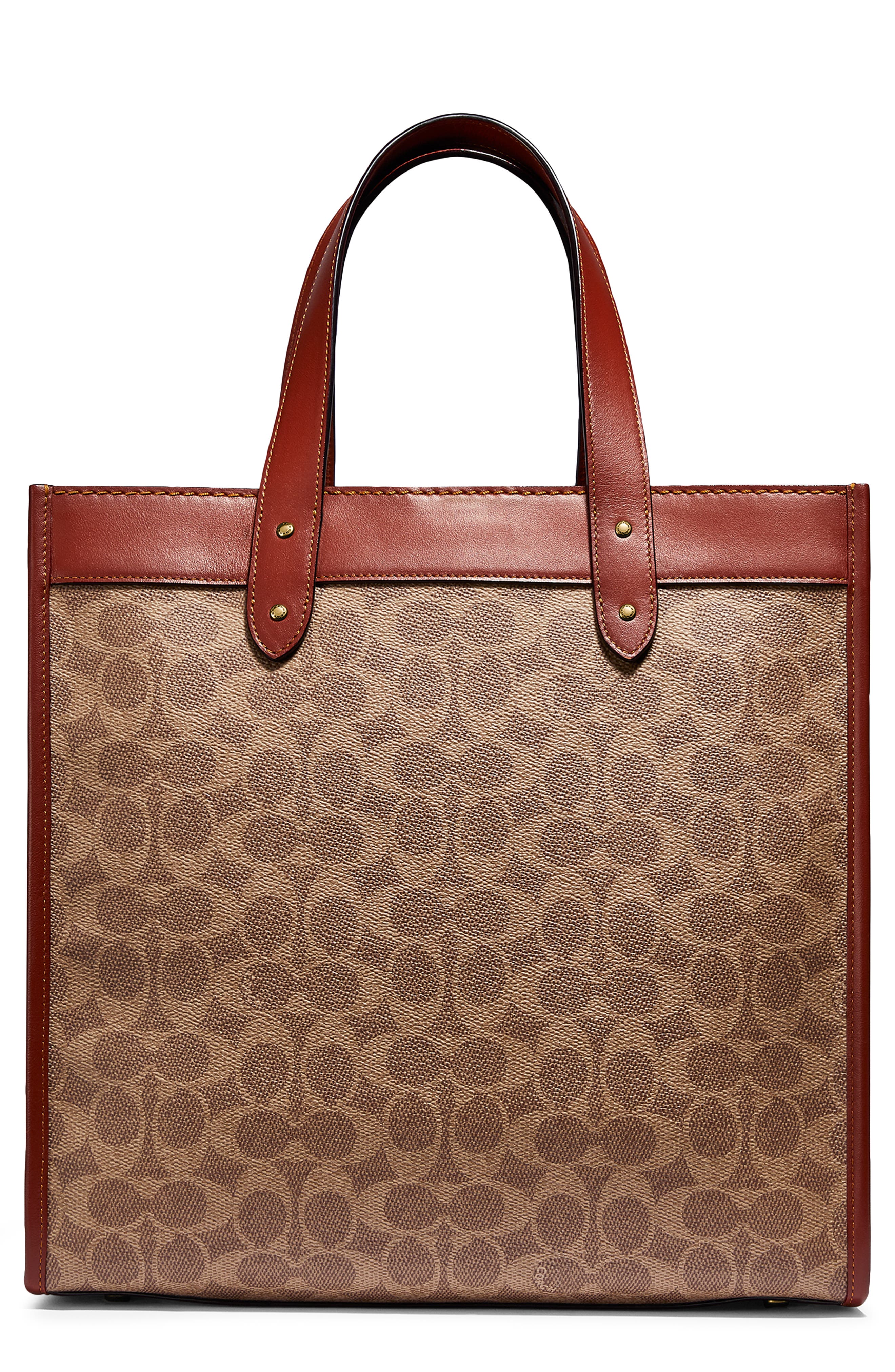 COACH Horse & Carriage Signature Coated Canvas Tote, Main, color, 
