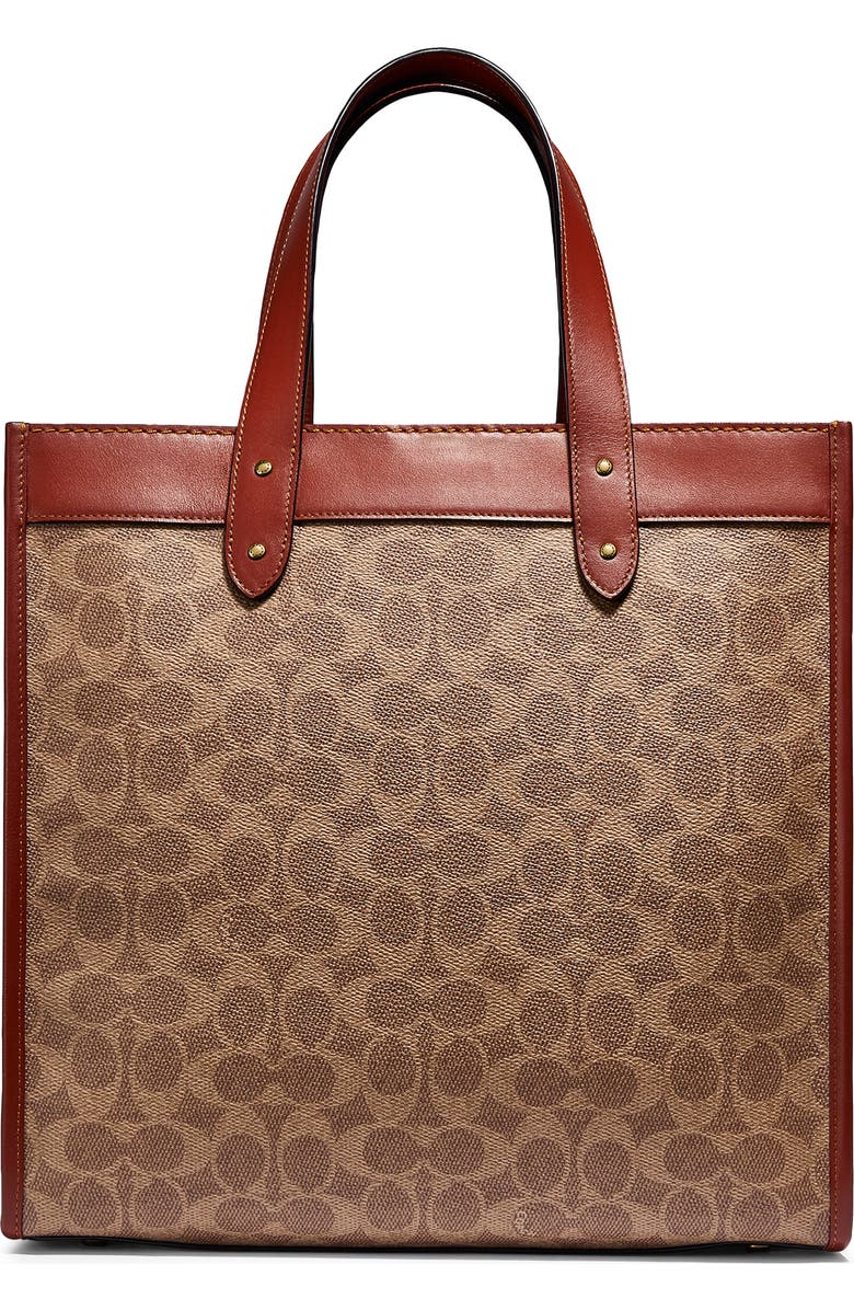 COACH Horse & Carriage Signature Coated Canvas Tote, Main, color,
