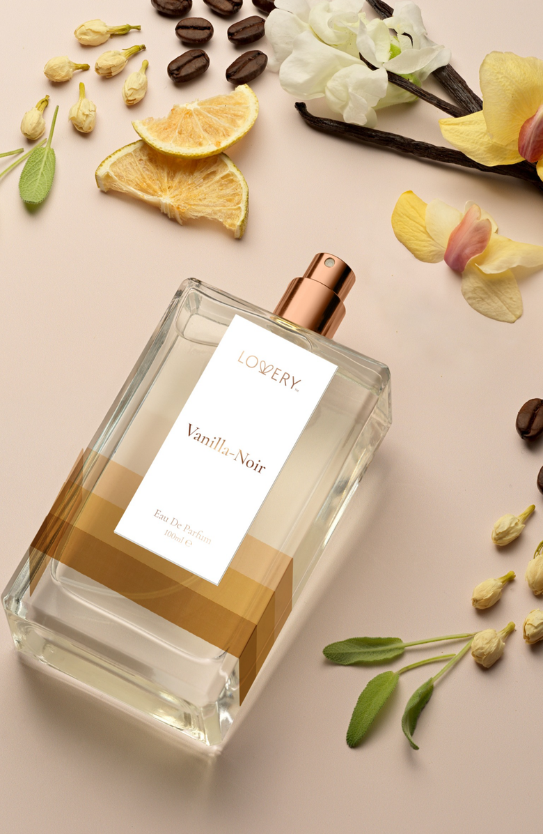 Lovery Vanilla Noir Eau de Parfum, Made in France, 100ml, Alternate, color, Gold, Cream