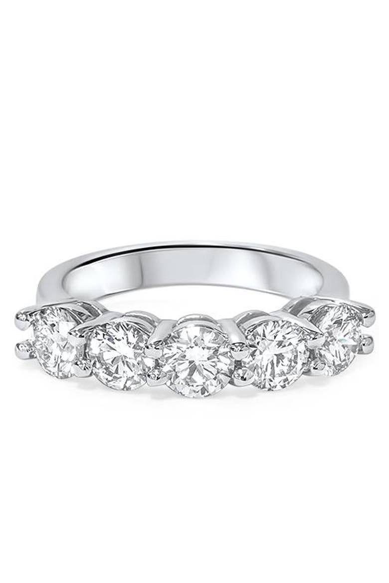 2 Carat 5-Stone Round Lab Grown Diamond Ring 14K Gold, Alternate, color, 14k White Gold