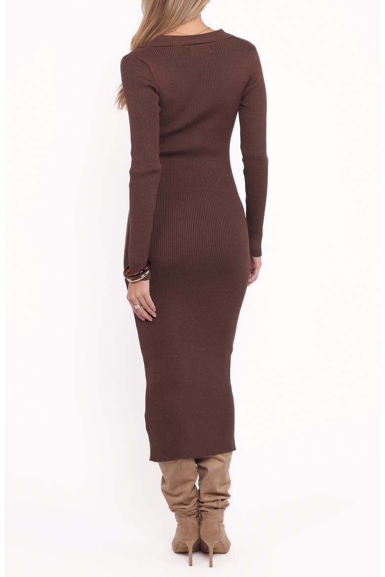 Collins Long Sleeve Sweater Dress, Alternate, color, CHOCOLATE