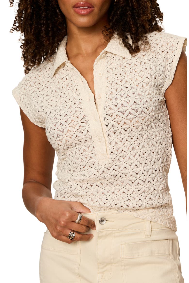Everyday Muse Collar Shirt, Alternate, color, BONE WHITE