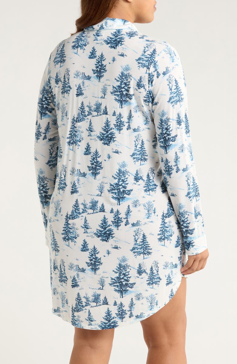 Nordstrom Moonlight Nightshirt, Alternate, color, Ivory- Blue Spruce Toile