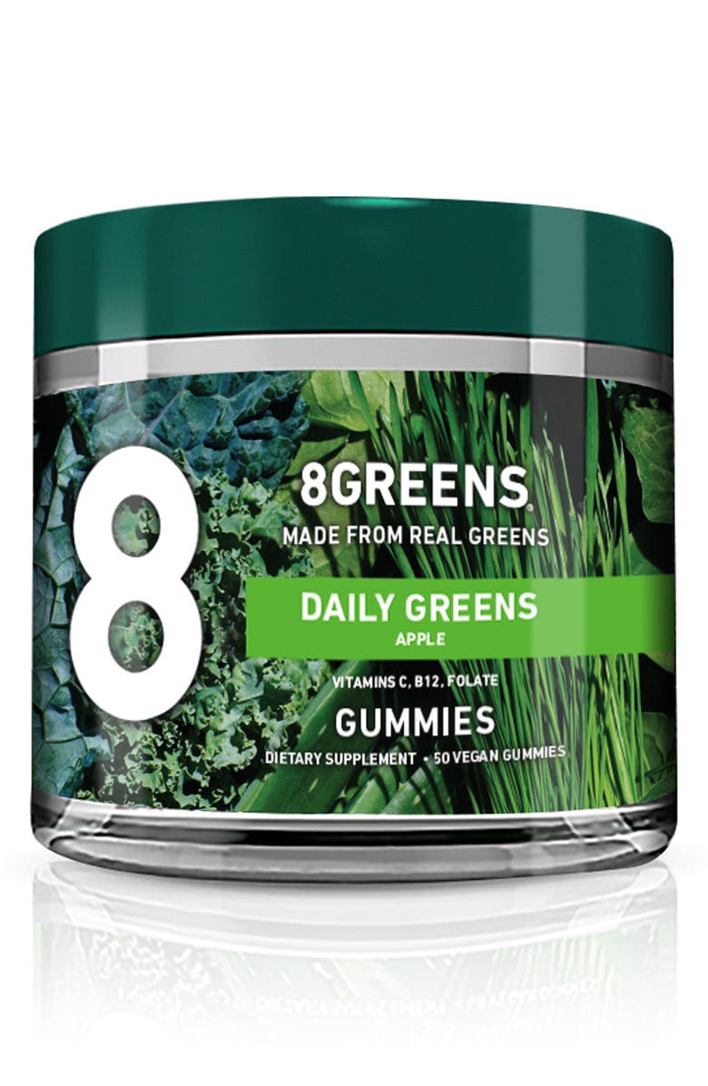 8Greens 2-Pack Daily Greens Apple Gummies, Main, color,