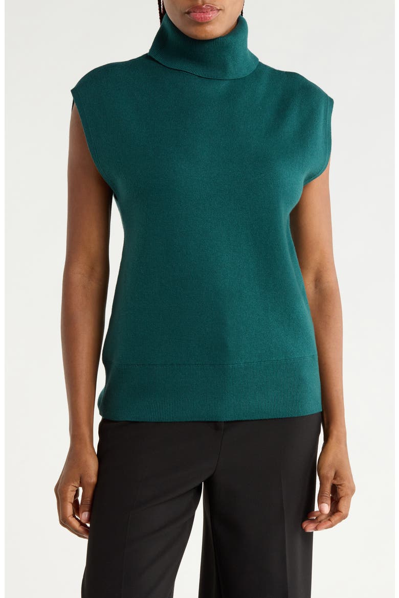 Contro Turtleneck Vest, Main, color, TEAL