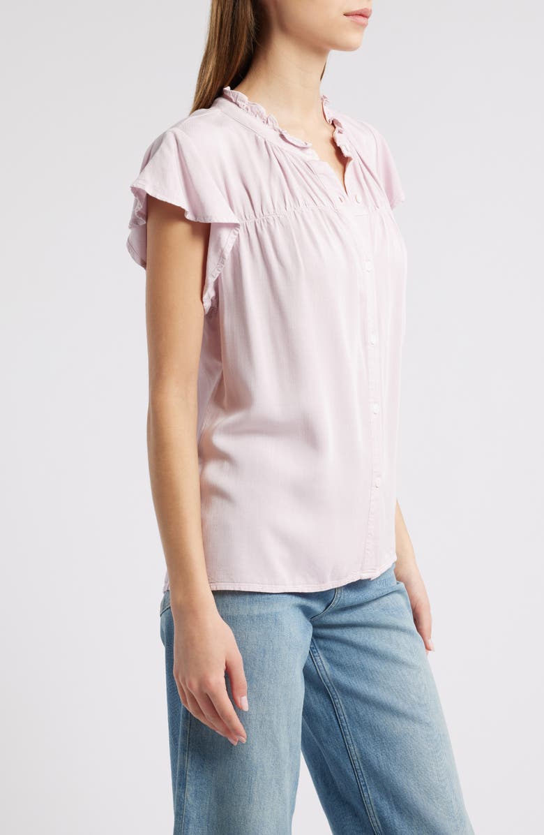 Rails Ruthie Flutter Sleeve Denim Button-Up Shirt, Alternate, color, Dusty Rose