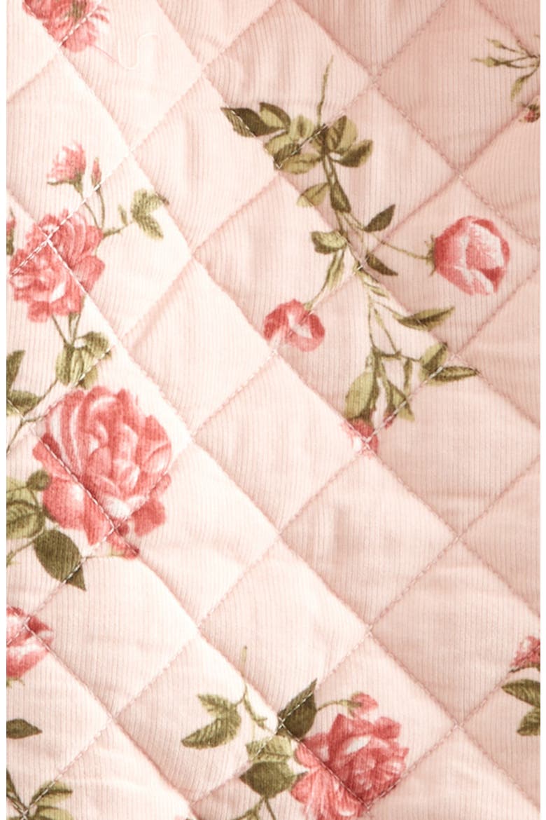 Hooded Quilted Fleece Lined Bunting, Alternate, color, PINK LOTUS MOOD FLORAL