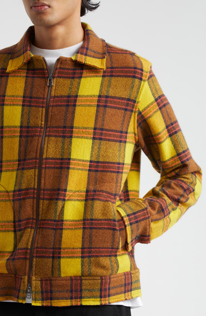 The Elder Statesman Sunshine Plaid Cashmere Jacket, Alternate, color, 