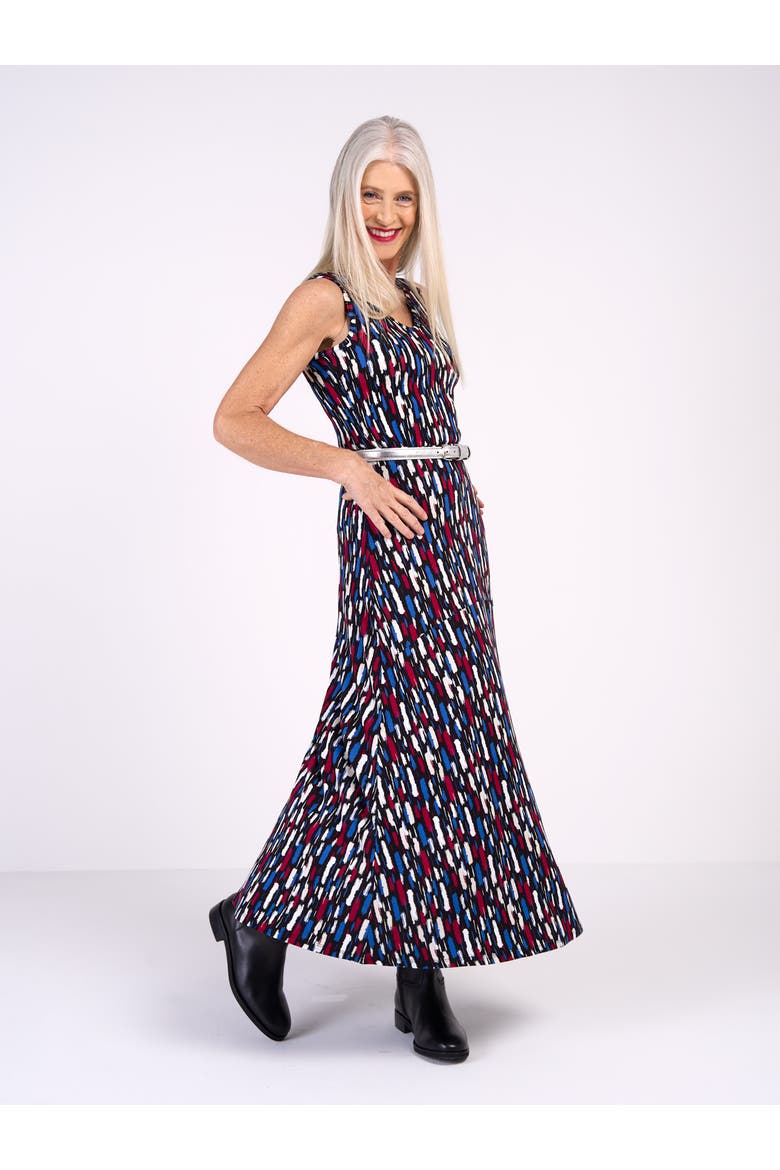 High Waisted Printed Maxi Skirt, Alternate, color, Winter Dash