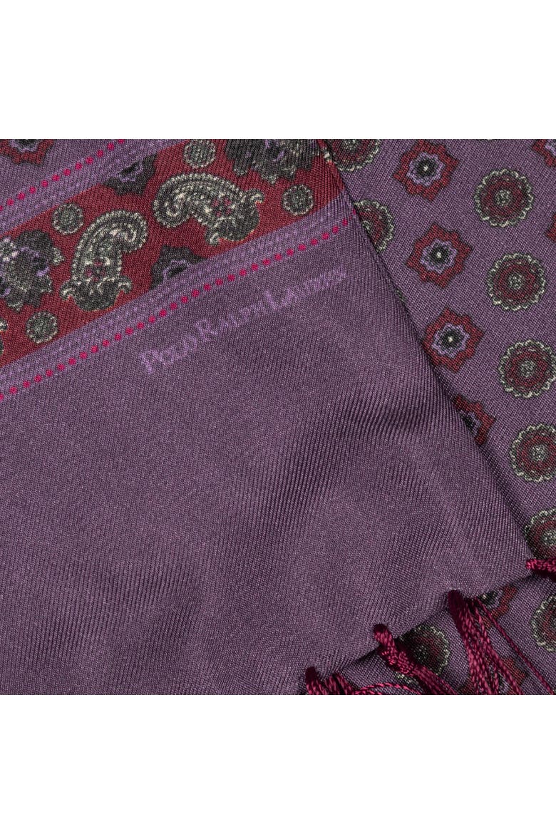 Foulard Tuxedo Scarf, Alternate, color, Plum Multi