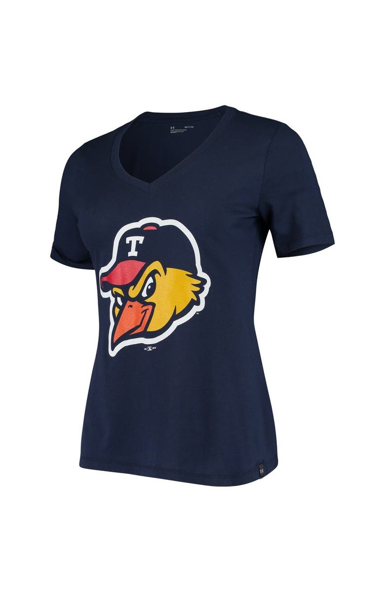 Under Armour Women's Under Armour Navy Toledo Mud Hens Performance V-Neck T-Shirt, Alternate, color,