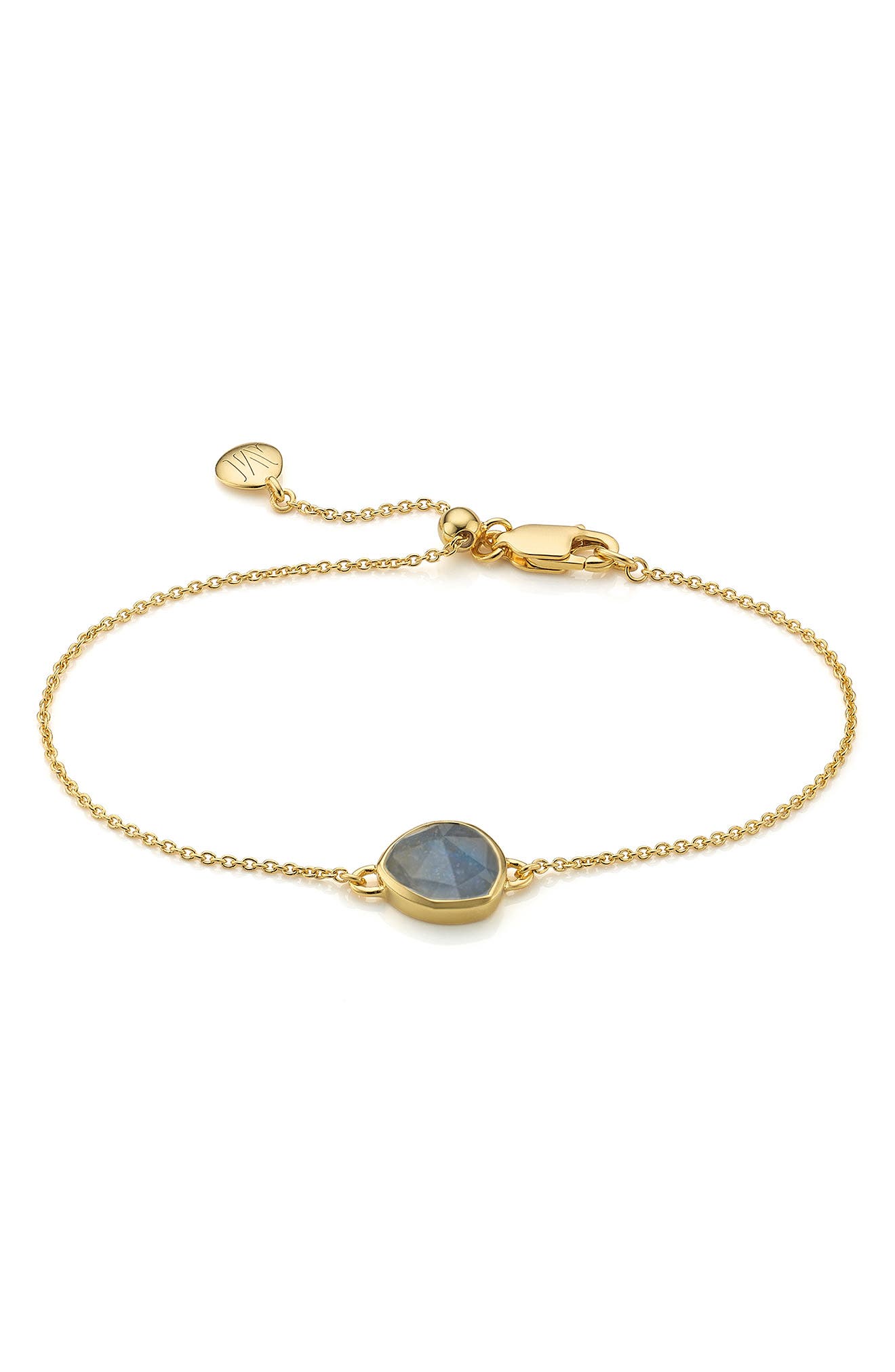 Monica Vinader 18K Gold Vermeil Siren Labradorite Charm Bracelet