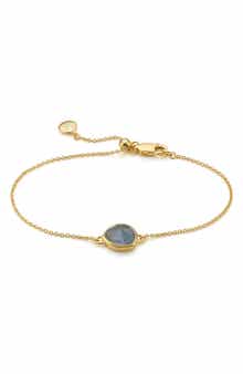 Monica Vinader 18K Gold Vermeil Siren Labradorite Charm Bracelet