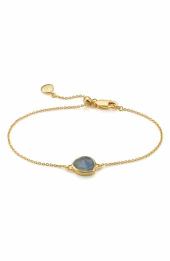 Monica Vinader 18K Gold Vermeil Siren Labradorite Charm Bracelet