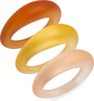 Open Edit Set of 3 Ombré Resin Rings